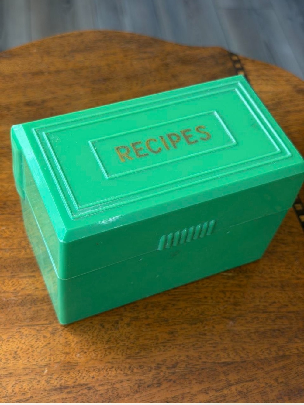 Green Recipe Card Box